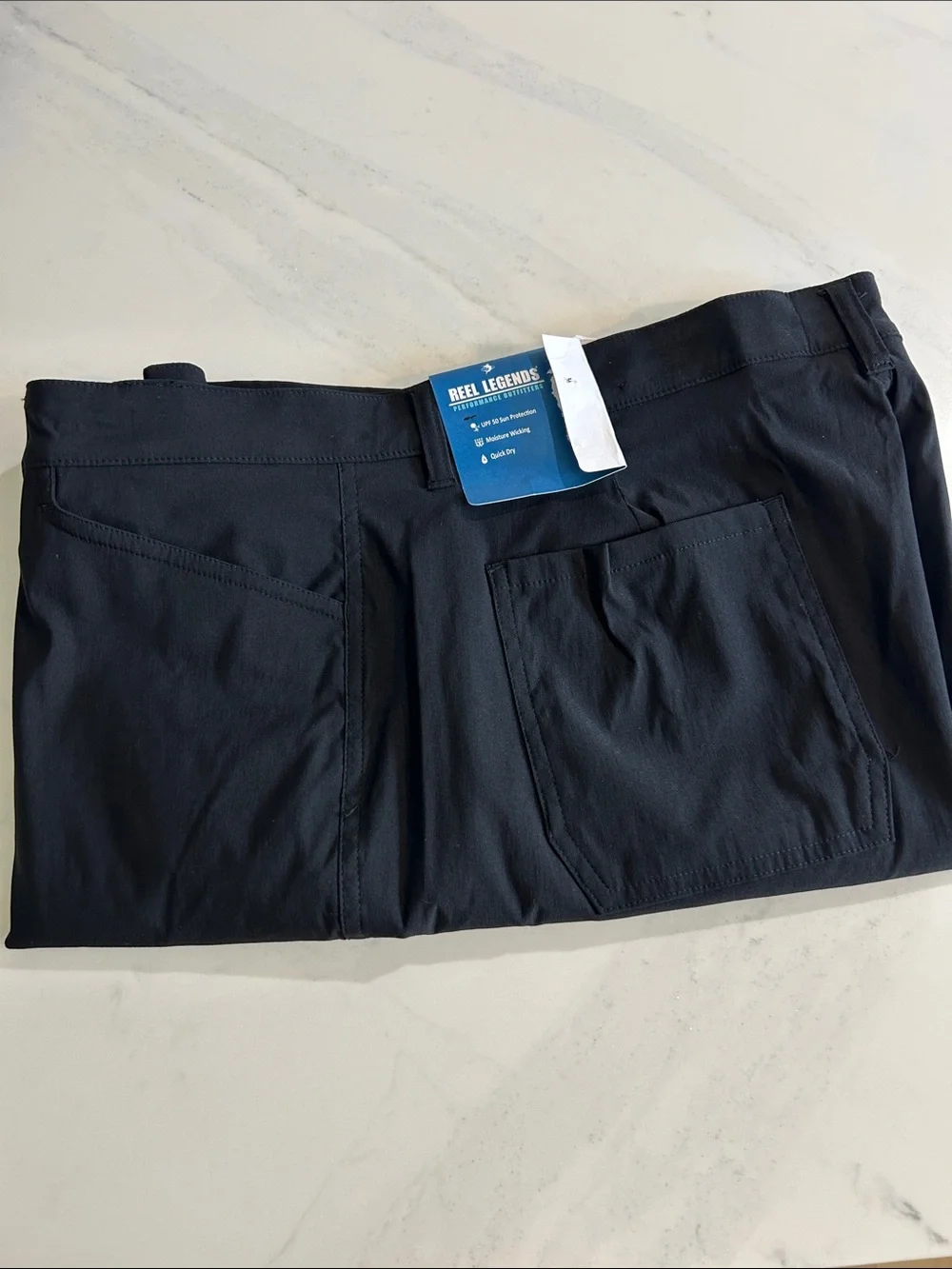 Reel Legends Men’s Black Chino-Style Casual Pants